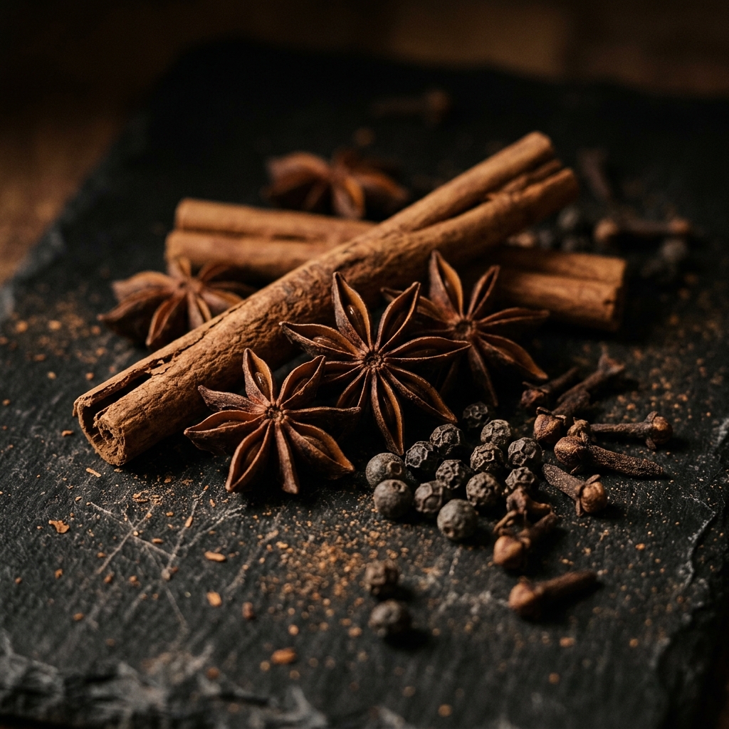 Star anise and aromatic spices